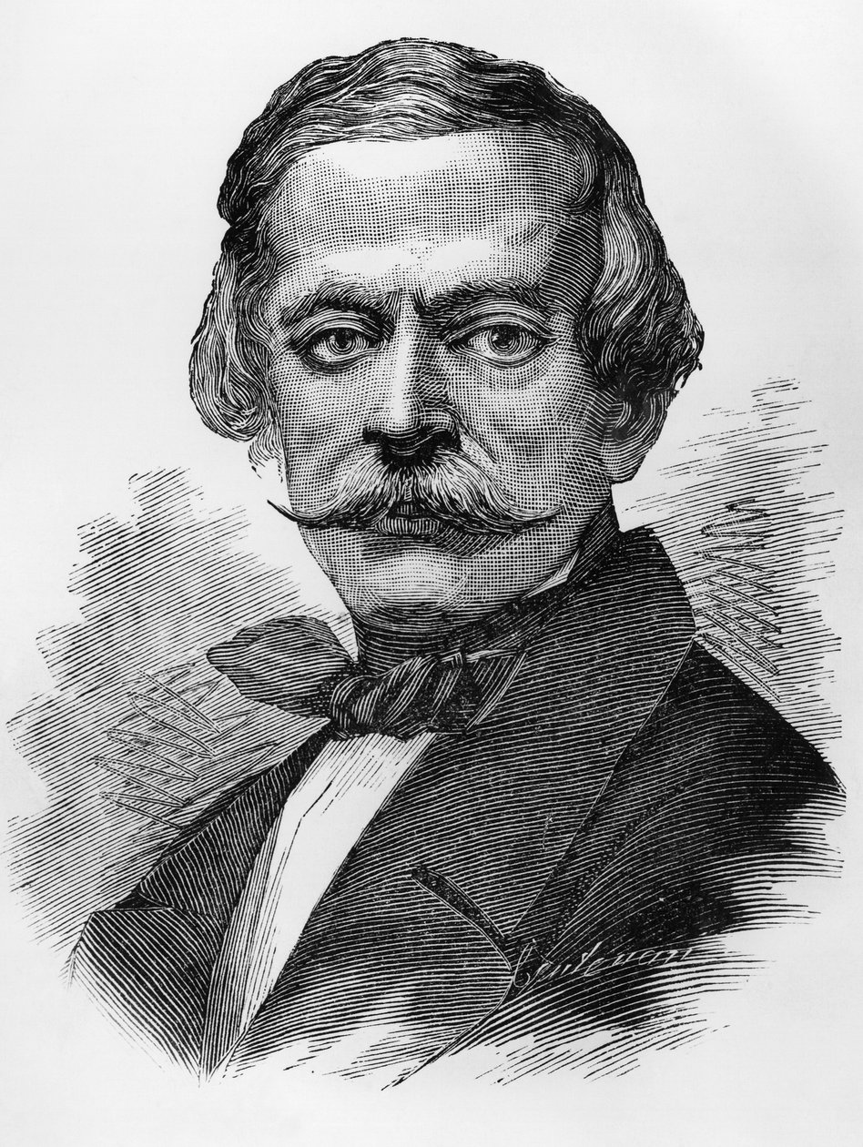 Portret van Massimo Taparelli, Markies van Azeglio, Italiaanse patriot, politicus, schrijver en schilder, gravure door Unbekannt Unbekannt