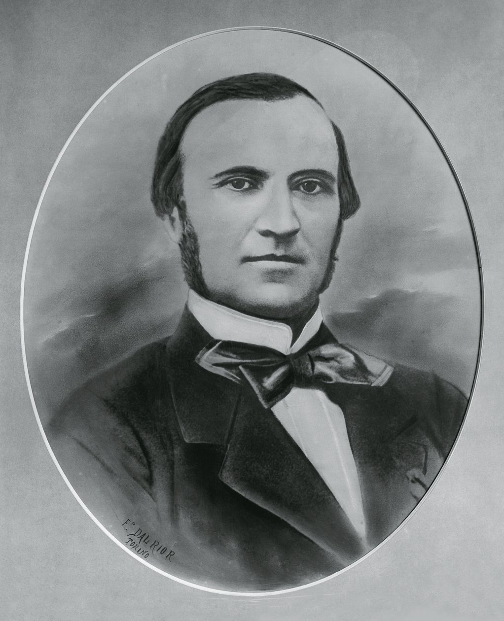 Portret van Severino Grattoni (1815-1876), Italiaanse architect en ingenieur, gravure door Unbekannt Unbekannt