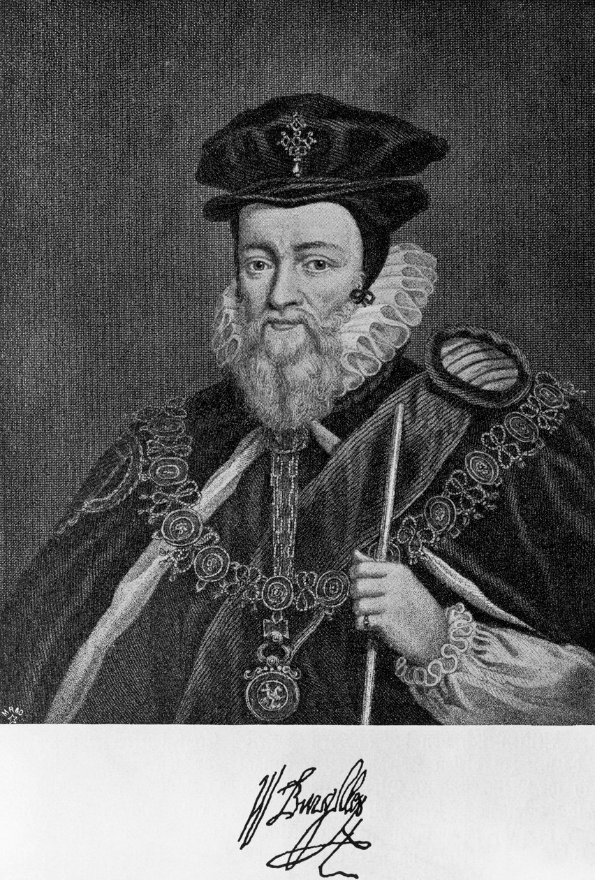 Portret van William Cecil door Unbekannt Unbekannt