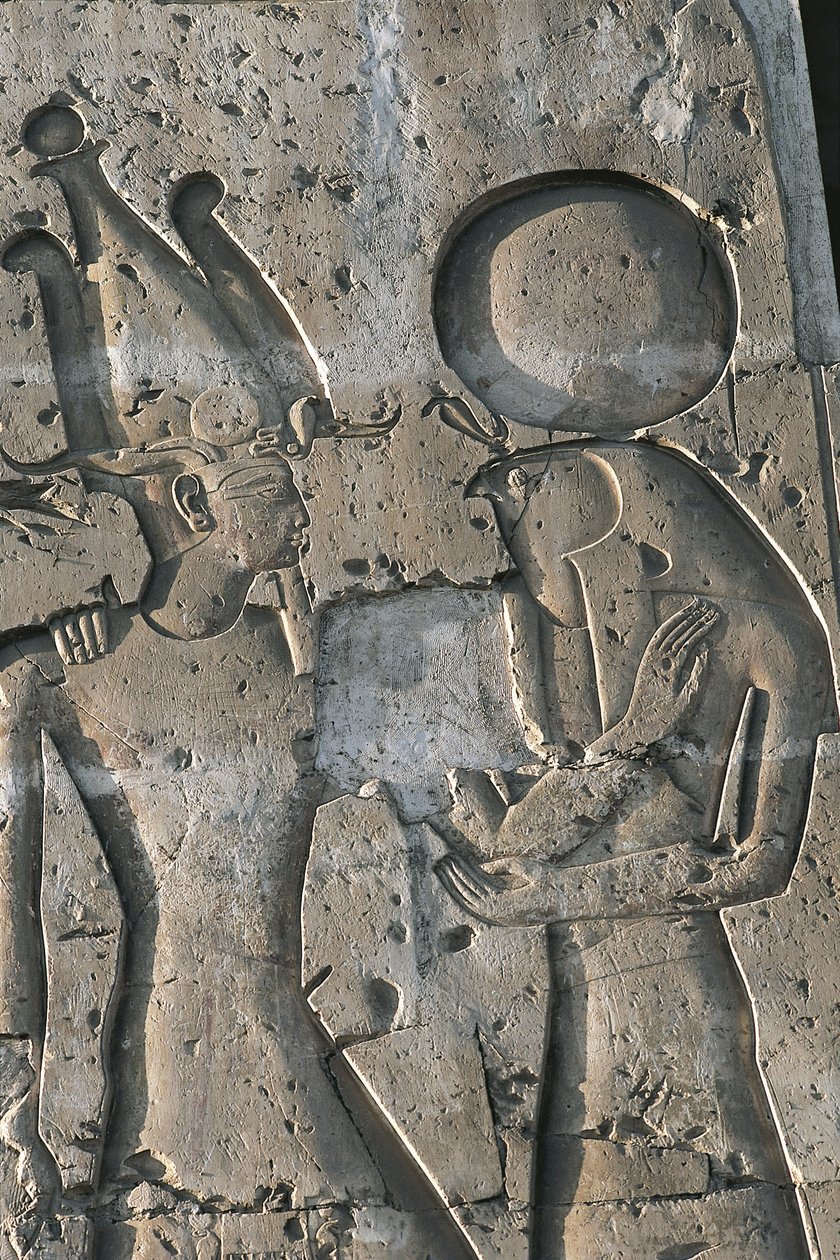 Reliëf in dodentempel van Seti I door Unbekannt Unbekannt