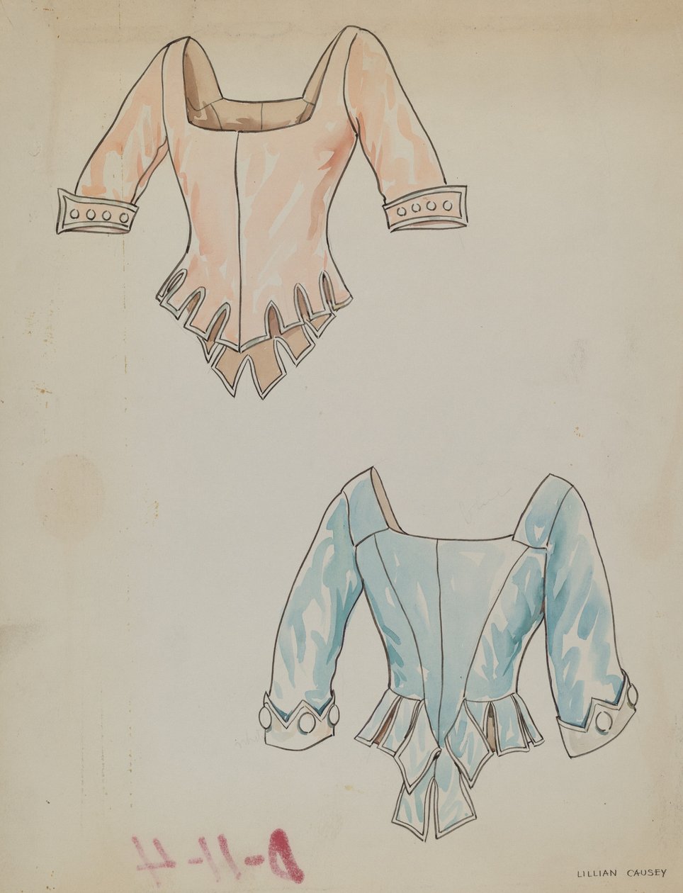Satijnen lijfje, ca. 1938 door Lillian Causey
