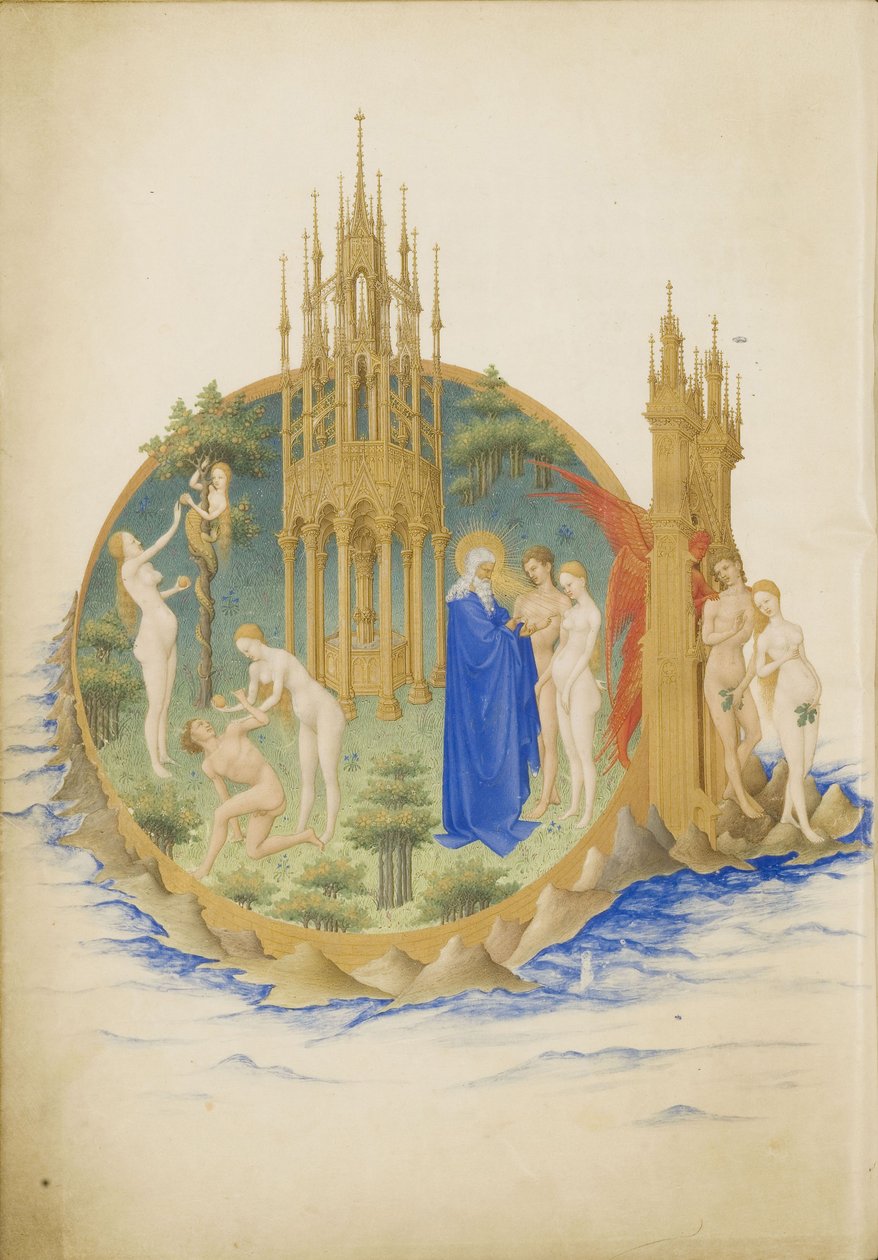 Tuin van Eden Les Très Riches Heures du duc de Berry door Limbourg Brothers