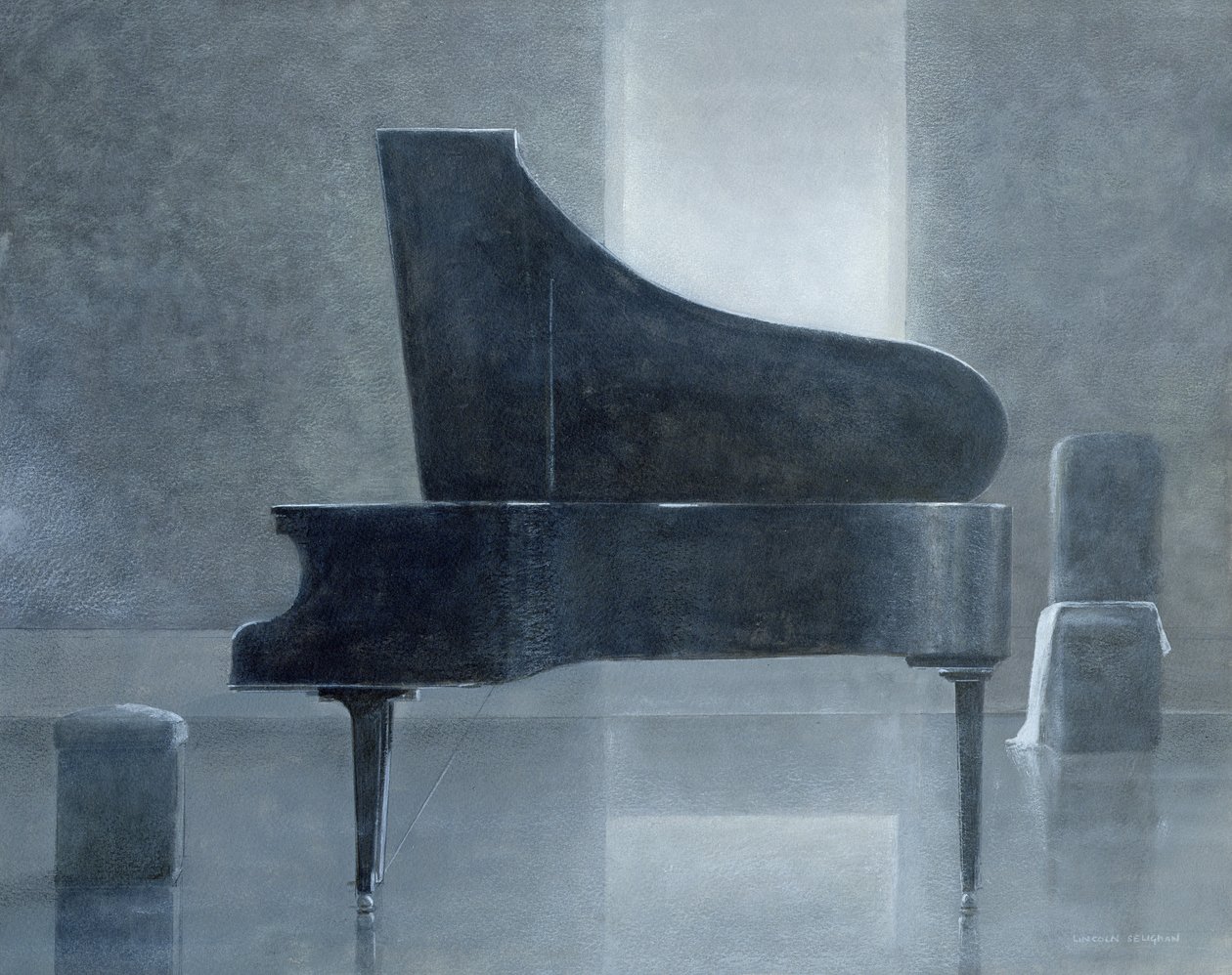 Zwarte piano, 2004 door Lincoln Seligman