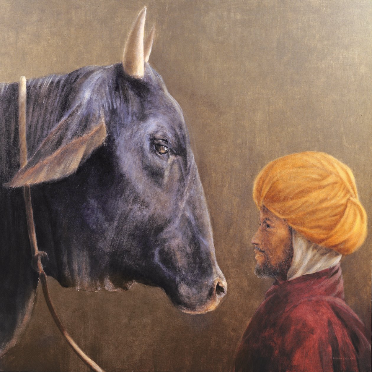 Man en stier door Lincoln Seligman