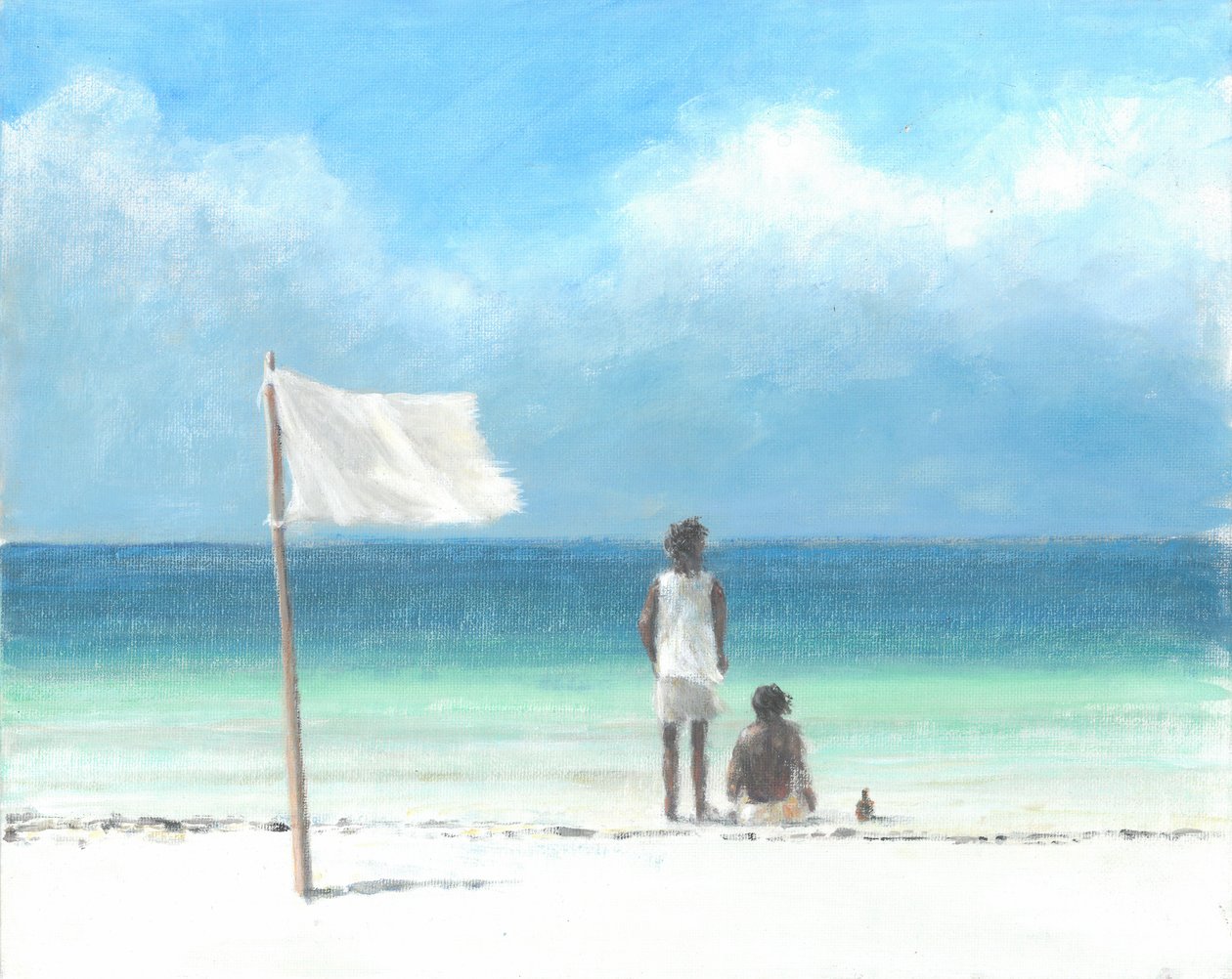 Jongens op Strand, Kenia door Lincoln Seligman
