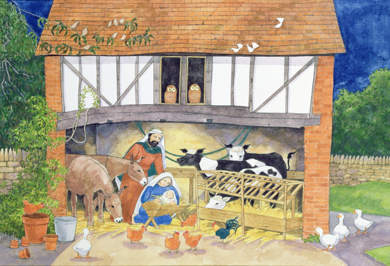 Kerststal door Linda Benton
