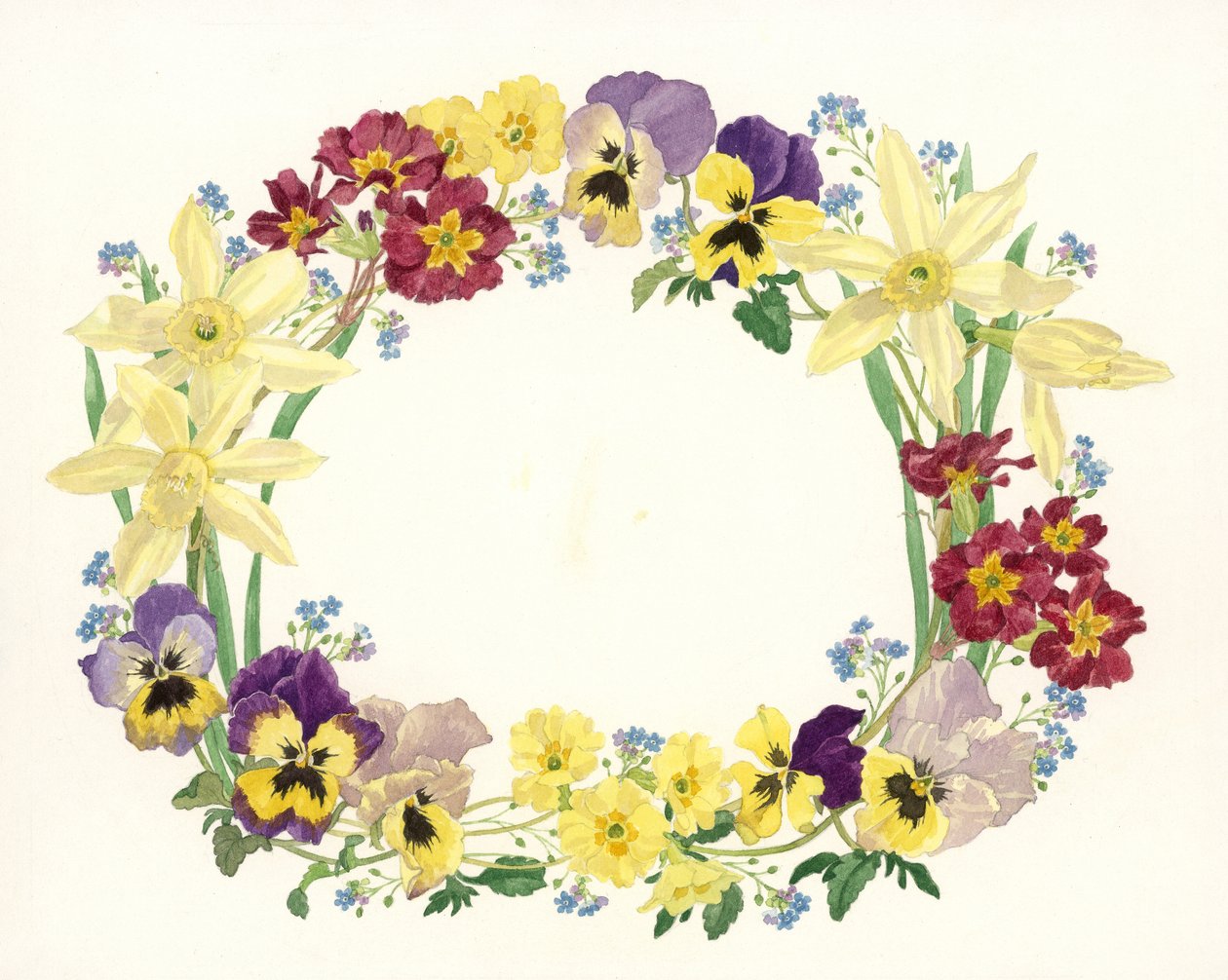 Lente bloem ovaal, 1995 door Linda Benton