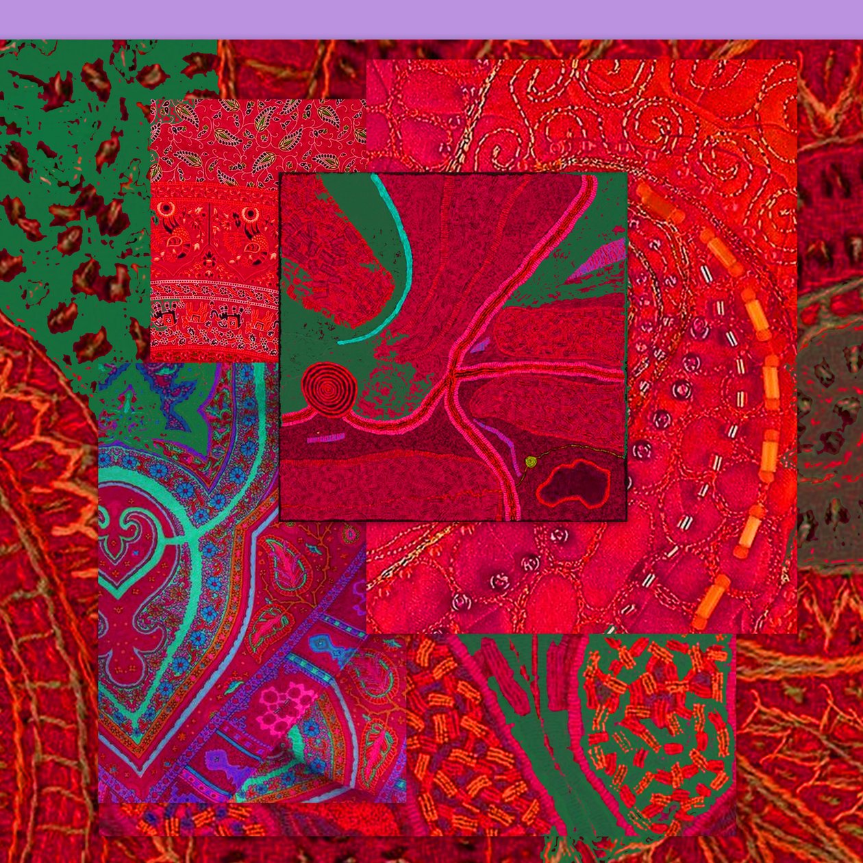 COLLAGE OF COLOR, 2018 (gemengde techniek) door linda arthurs