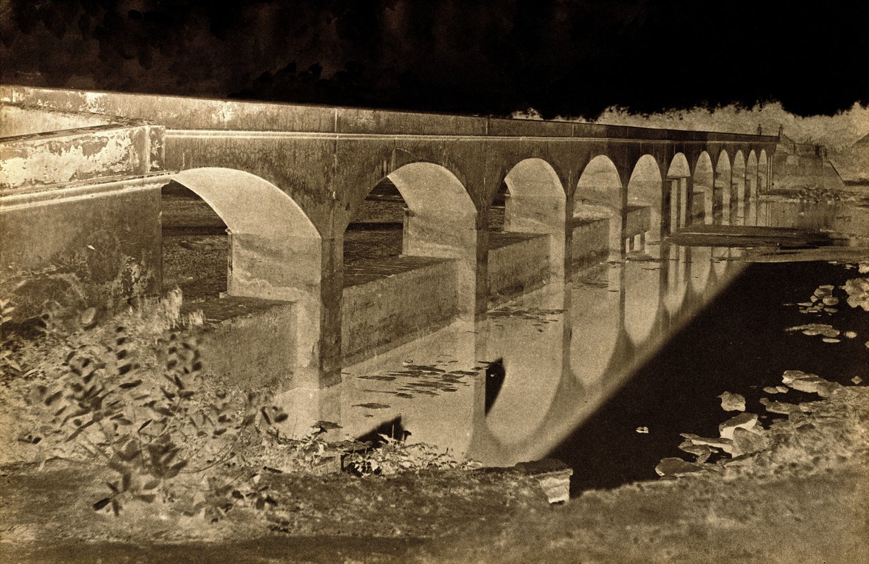 Brug bij het Huis van de Verzamelaar, Shungavellor, India door Linnaeus Tripe