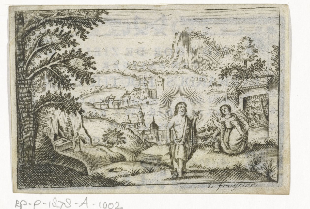Christus verschijnt aan Maria Magdalena door Lodewijk Joseph Fruytiers