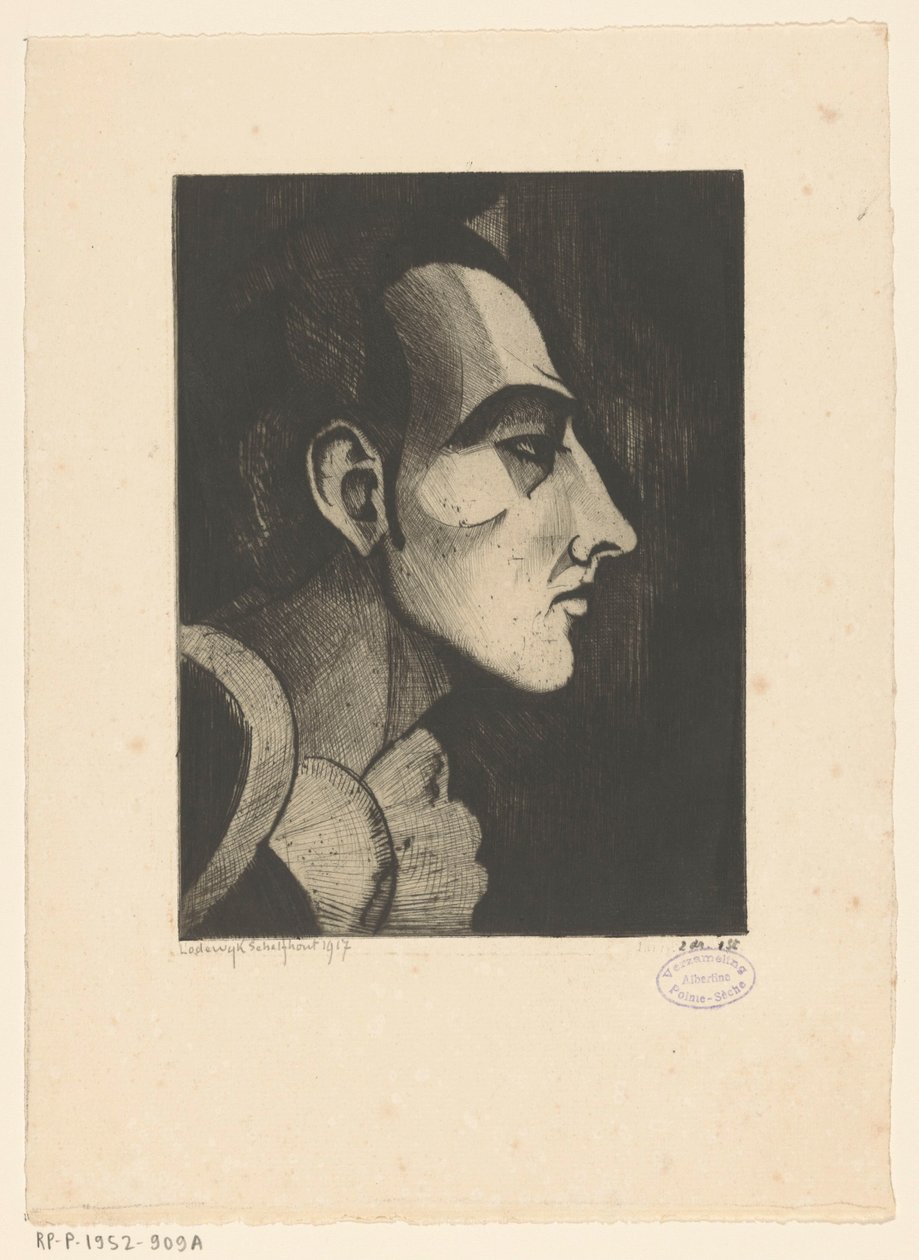 Pierrot I door Lodewijk Schelfhout (signed by artist)
