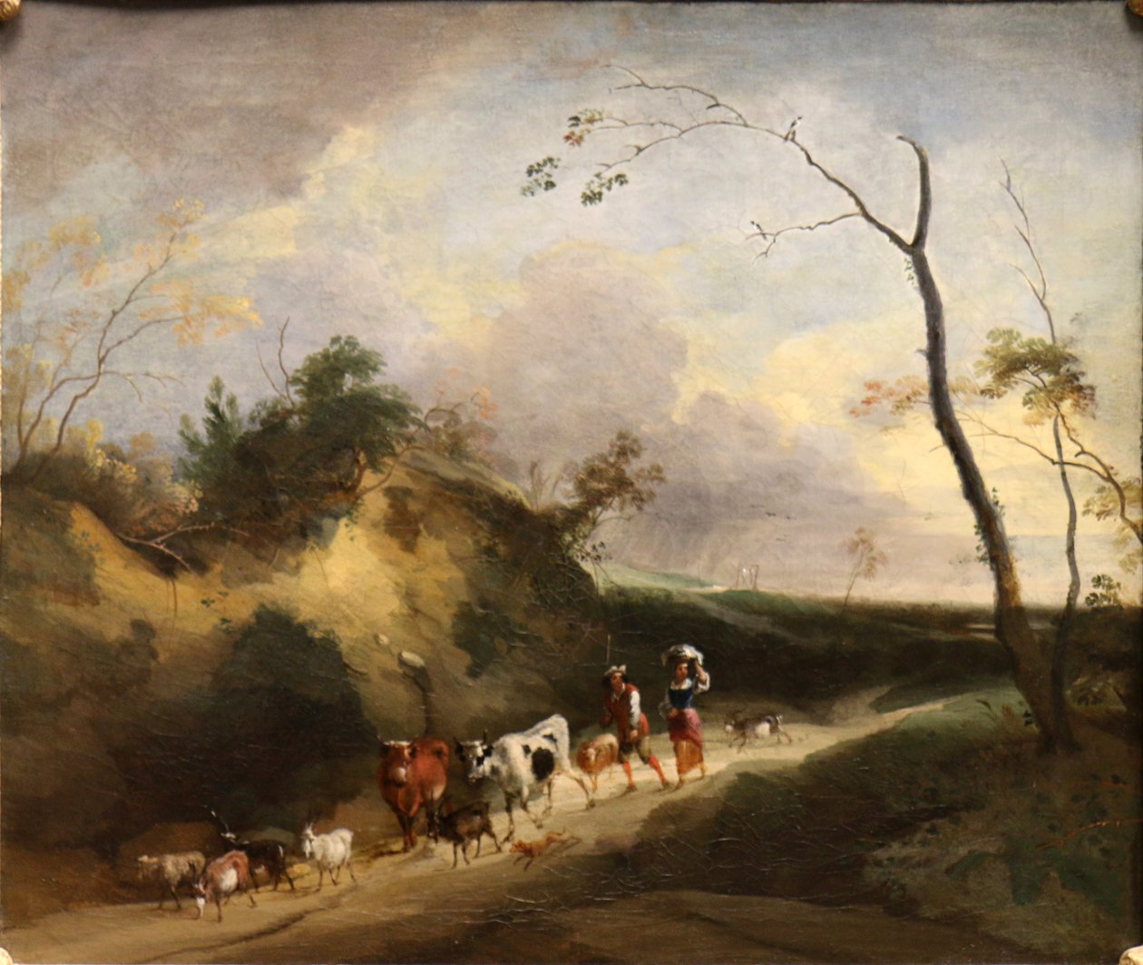 Landschap met figuren en dieren. door Lodewijk de Vadder