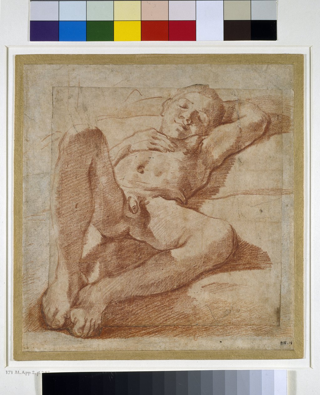 Studie van een naakte jongen door Lodovico Carracci