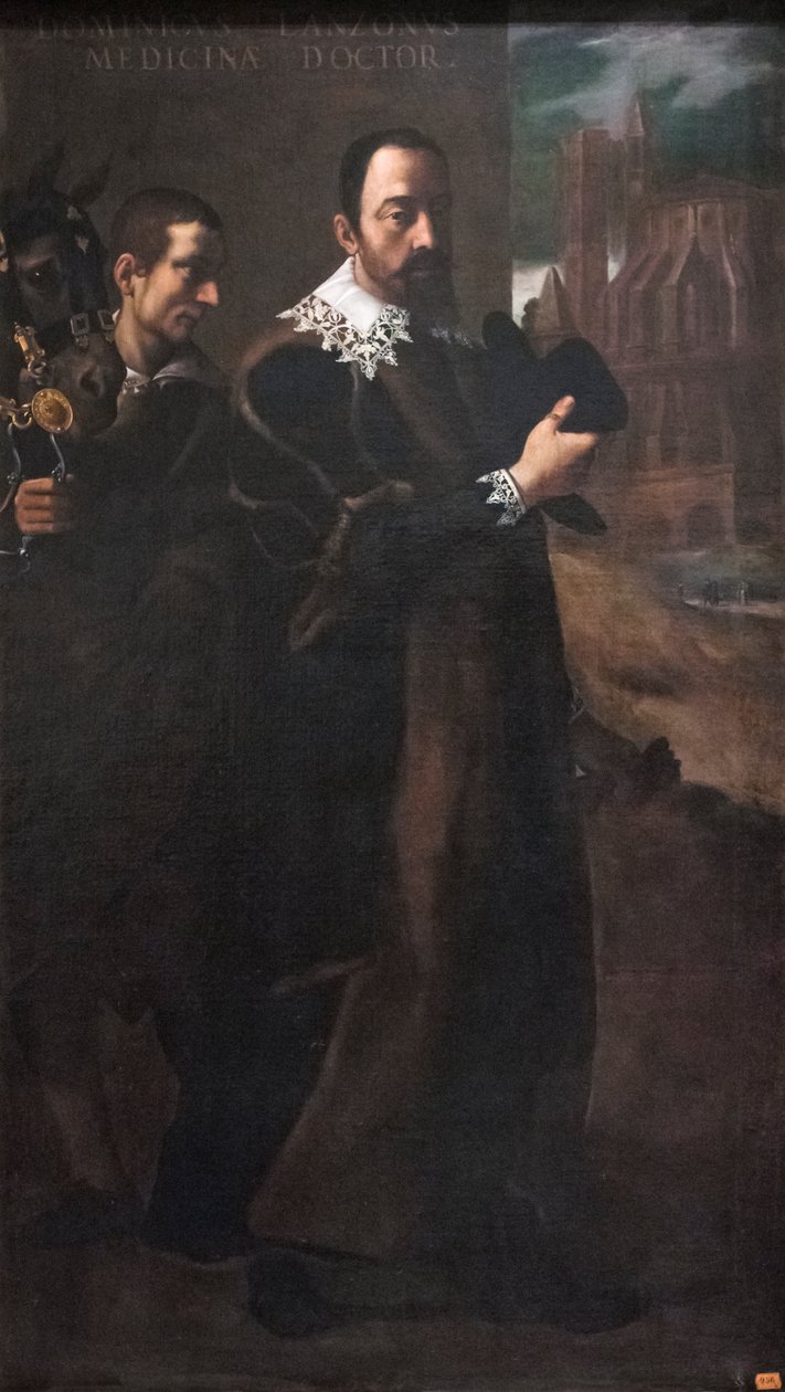Portret van Domenico Lanzoni door Lodovico (attr. to) Carracci