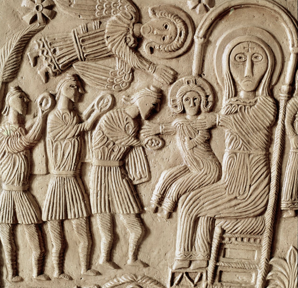 Archeologie van de Middeleeuwen: aanbidding van de wijzen door Lombard School