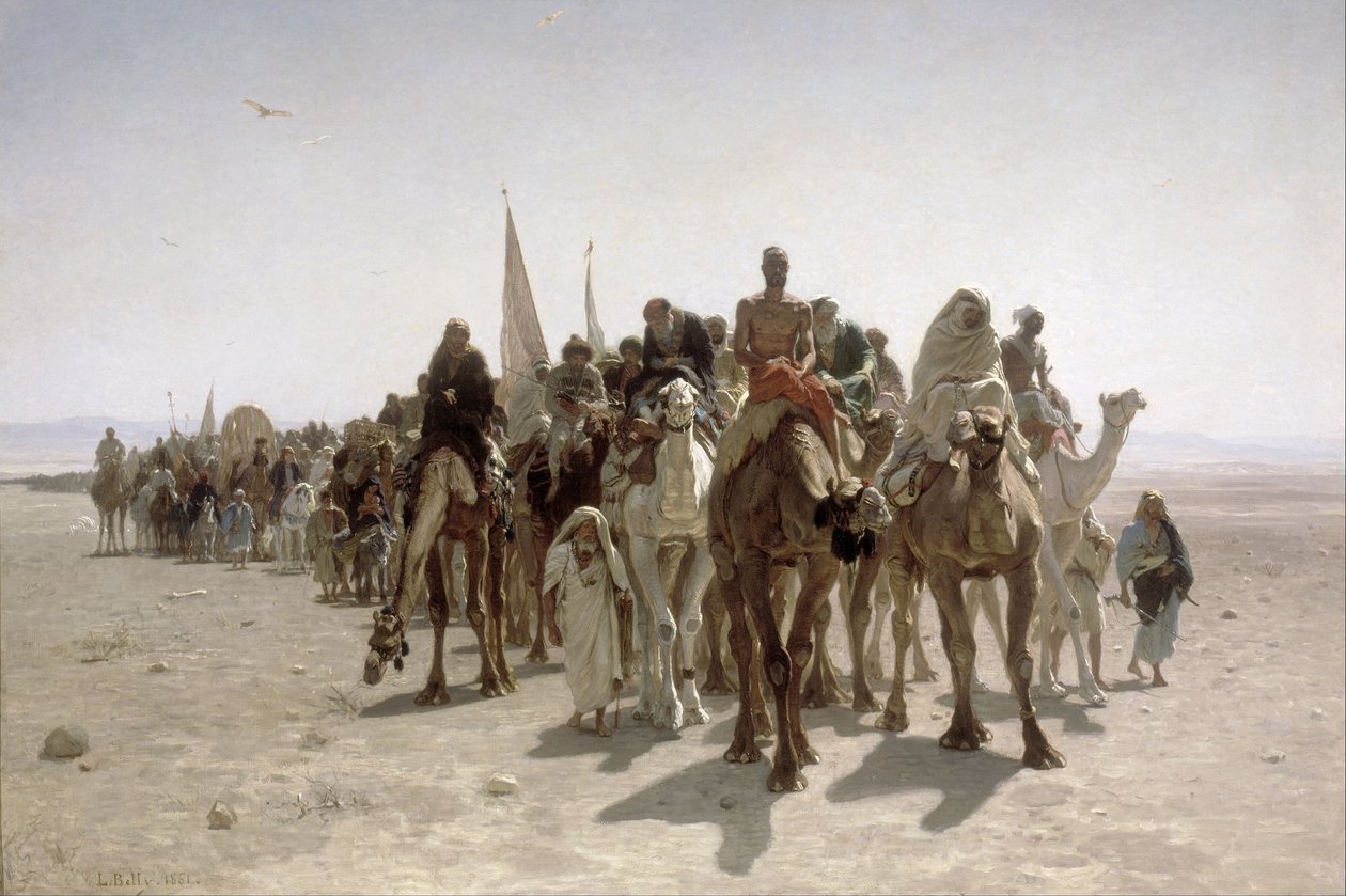 Pelgrims op weg naar Mekka door Léon Belly