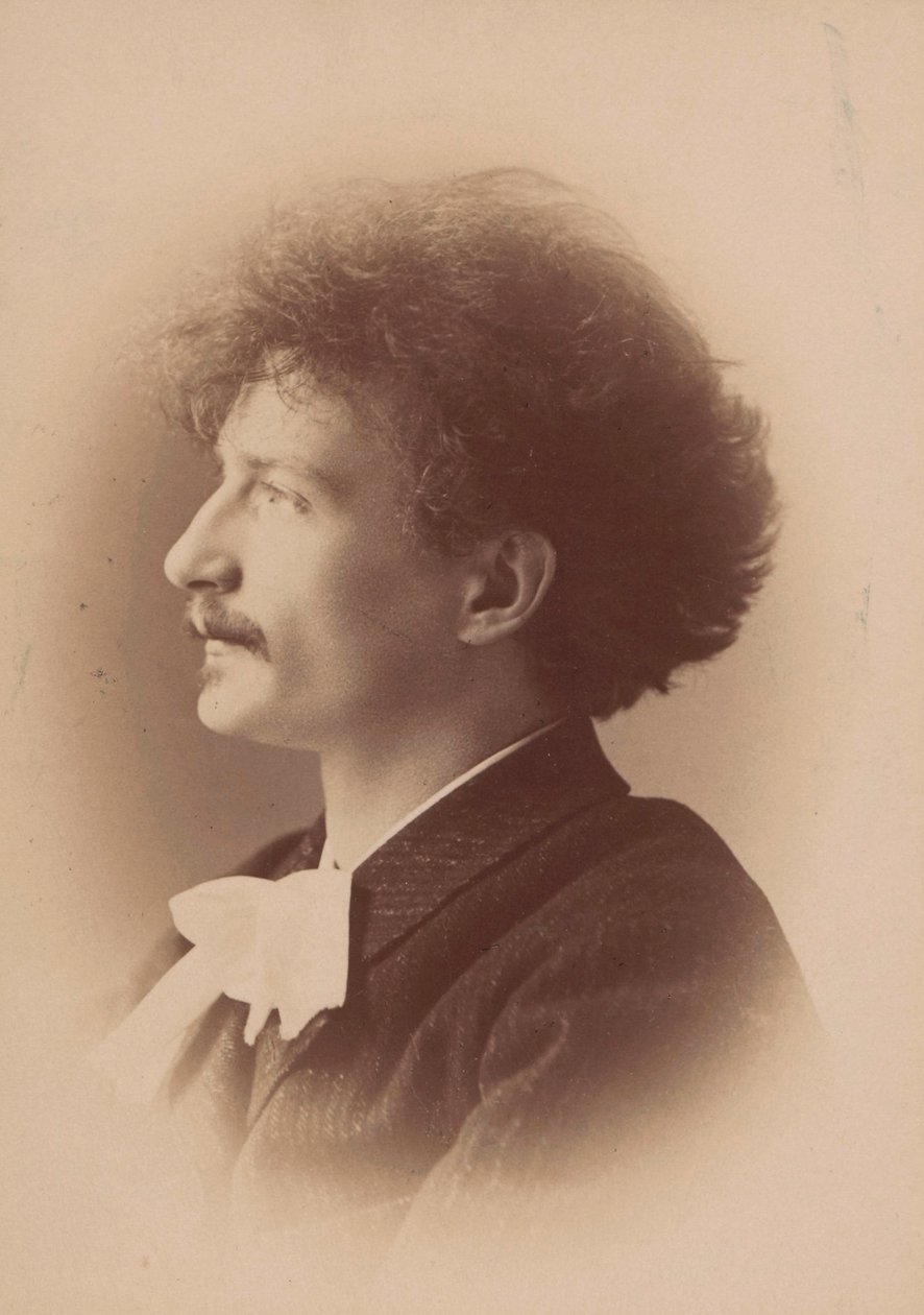 Portret van de componist Ignacy Jan Paderewski 1860-1941, 1890 door London . Photo studio Elliott and