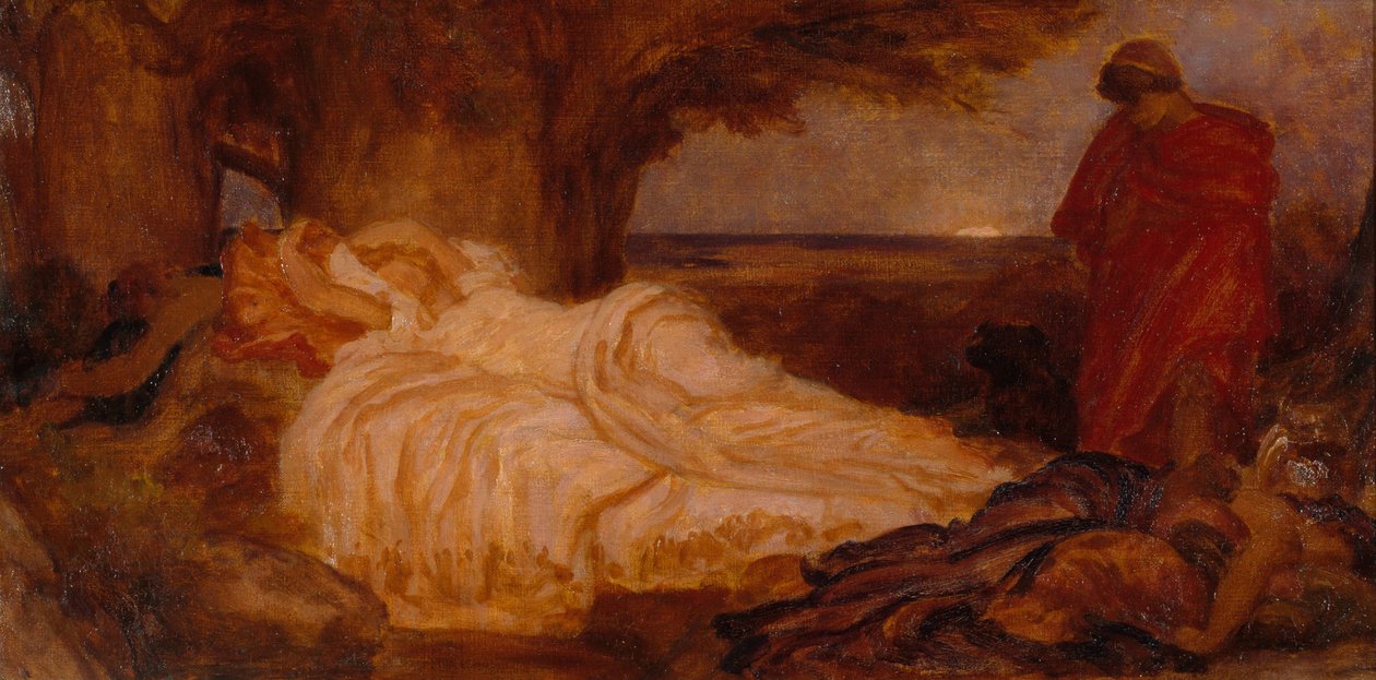 Kleurstudie voor Cymon en Iphigenia door Frederic Leighton