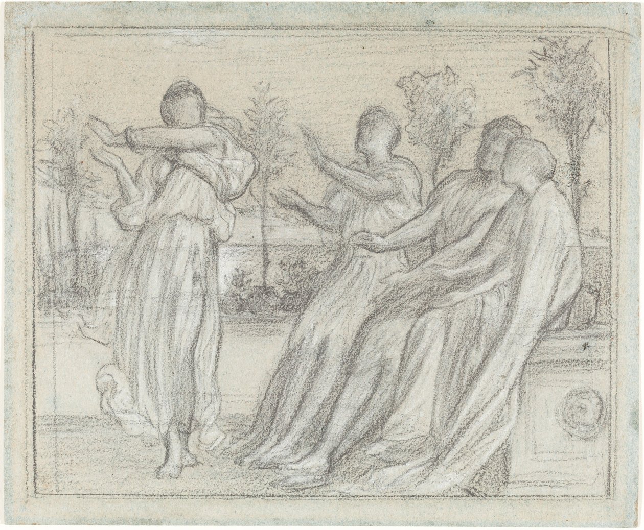 Studie voor "Grieks meisje dansend" door Lord Leighton Frederic