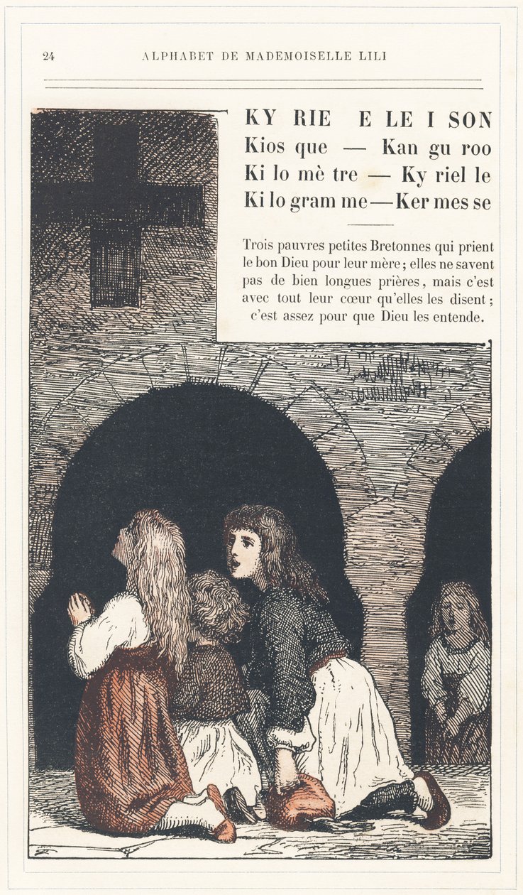Kyrie Eleison, Kiosk, Kangoeroe, Kilometer, Kyrielle, Kilogram, Kermis, pagina 24 - Alfabet door juffrouw Lili, door L. Froelich en door een vader (Hetzel zelf). Bibliotheek & Magasin d