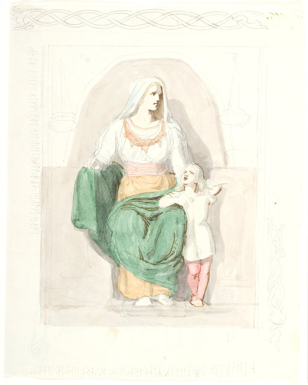 Frigga met Gersimi door Lorenz Frølich