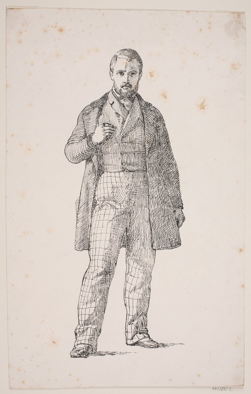 Zelfportret van L. Frølich door Lorenz Frølich