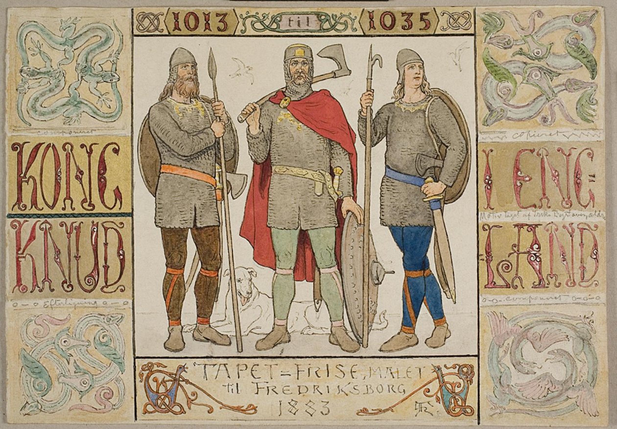 "Behangfries, geschilderd voor Fredriksborg in 1883" door Lorenz Frølich