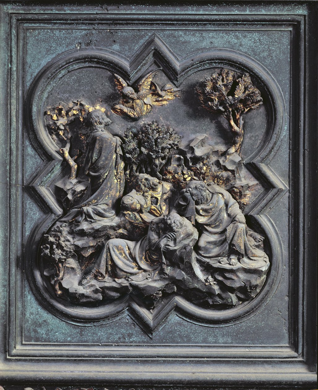 Agonie in de tuin, dertiende paneel van de noorddeuren van het Baptisterium van San Giovanni, 1403-24 door Lorenzo Ghiberti
