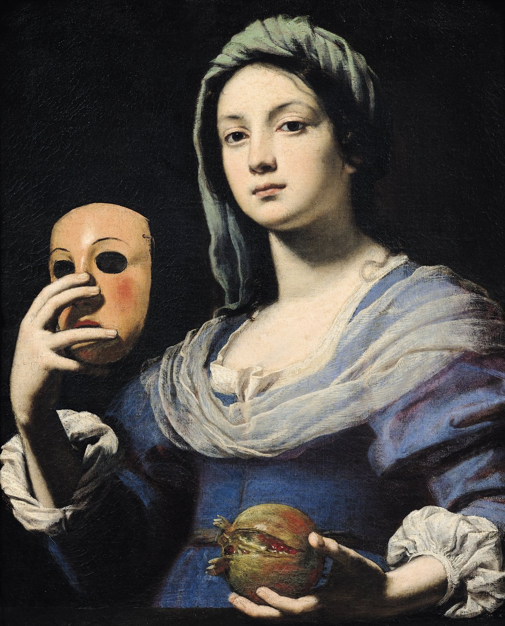 Vrouw met een Masker door Lorenzo Lippi