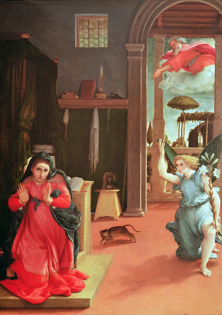 De Annunciatie door Lorenzo Lotto