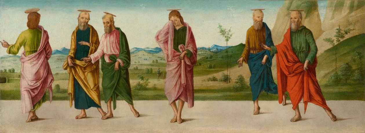 Het Wonder van de Catafalque (paneel C), circa 1500-1506 door Lorenzo Costa