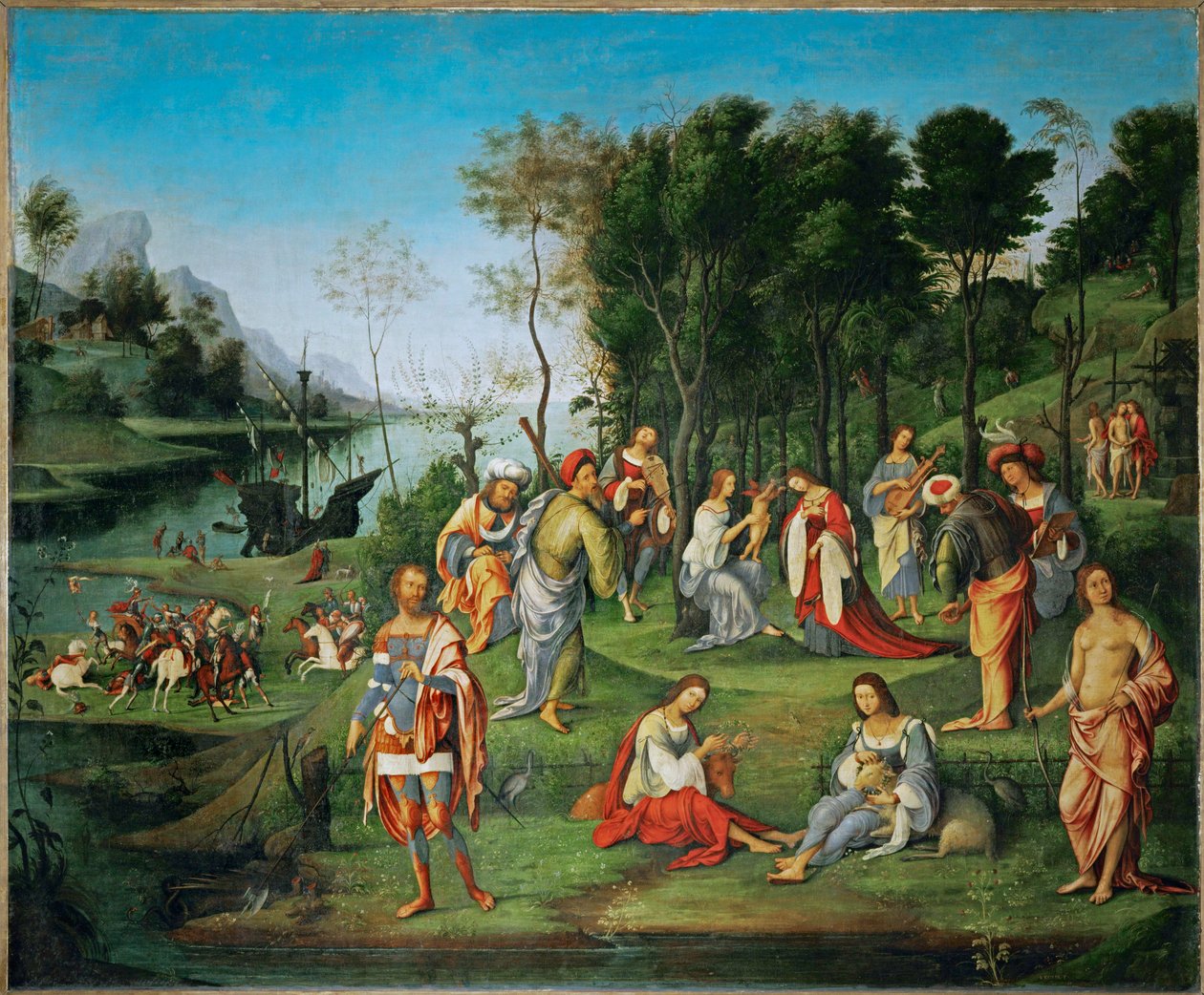 Het rijk van de Muzen, geschilderd voor de Studiolo van Isabella d