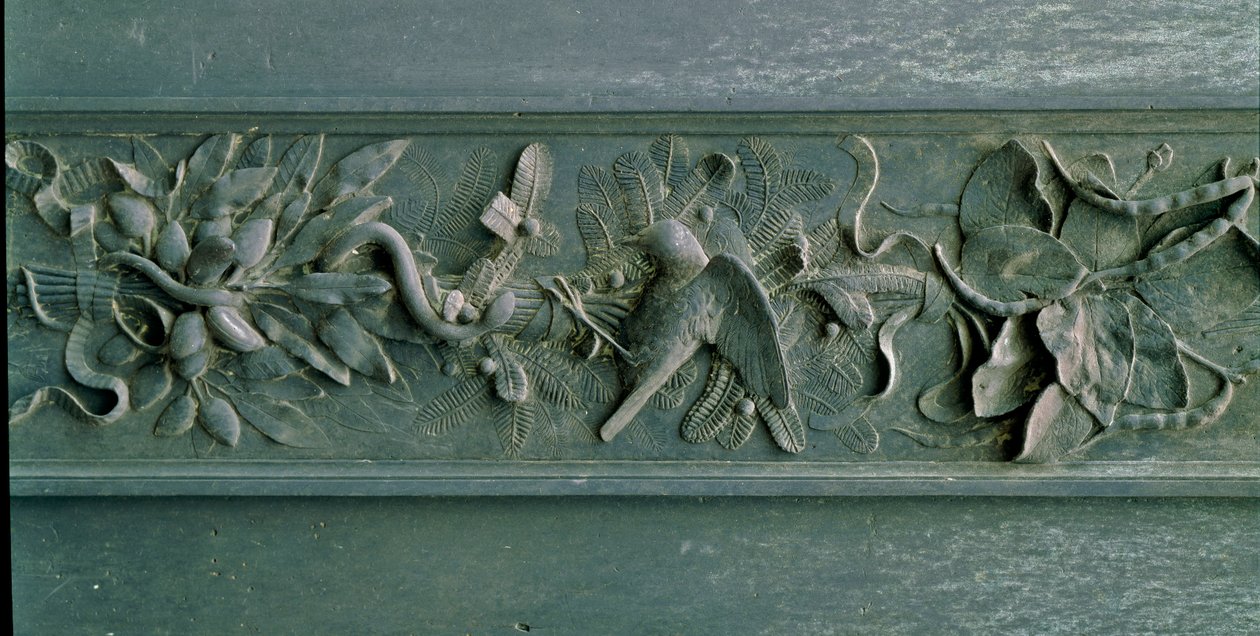 Gebeeldhouwde lijst, detail van de noordpoort. Laag reliëf brons door Lorenzo Ghiberti