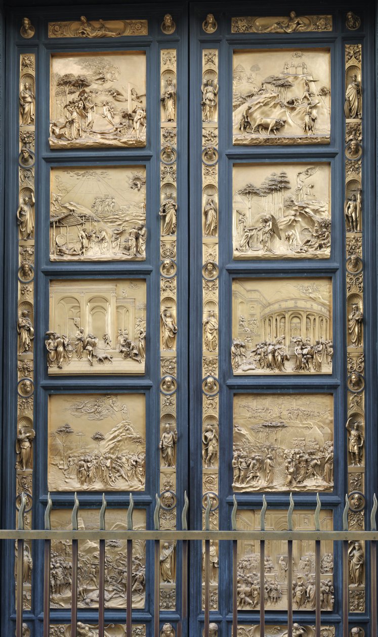 De Poorten van het Paradijs in de Doopkapel van Florence Kopie, 1425-1452 door Lorenzo Ghiberti