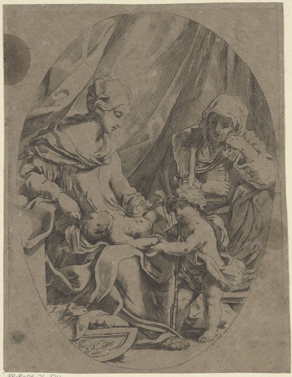 Maria met het Christuskind, de jonge Johannes de Doper en Elisabet