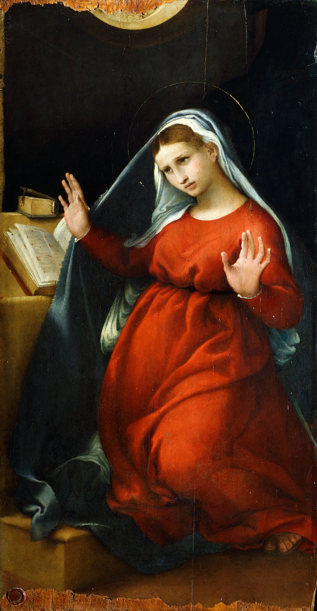 Annunciatie aan de Maagd, circa 1525 door Lorenzo Lotto