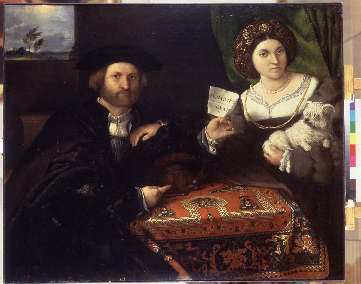 Familieportret. door Lorenzo Lotto