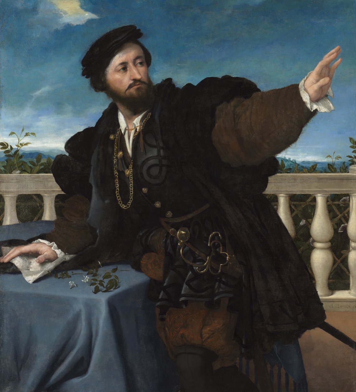 Portret van een man, mogelijk Girolamo Rosati, 1533-34 door Lorenzo Lotto