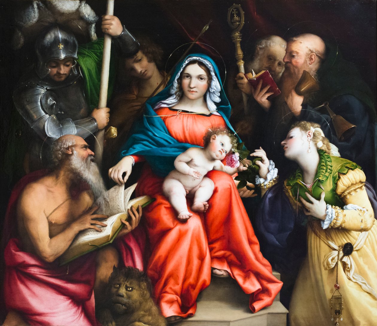 Het mystieke huwelijk van Sint Catharina van Alexandrië door Lorenzo Lotto