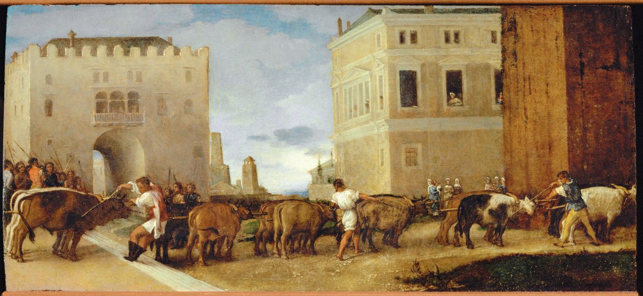De ossen van Saint Lucia door Lorenzo Lotto