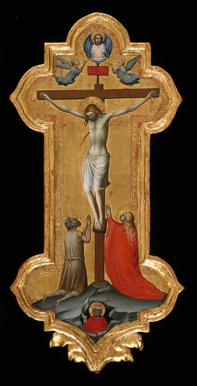 Processiekruis met Sint Maria Magdalena en een Gezegende Kluizenaar, 1392-95 door Lorenzo Monaco