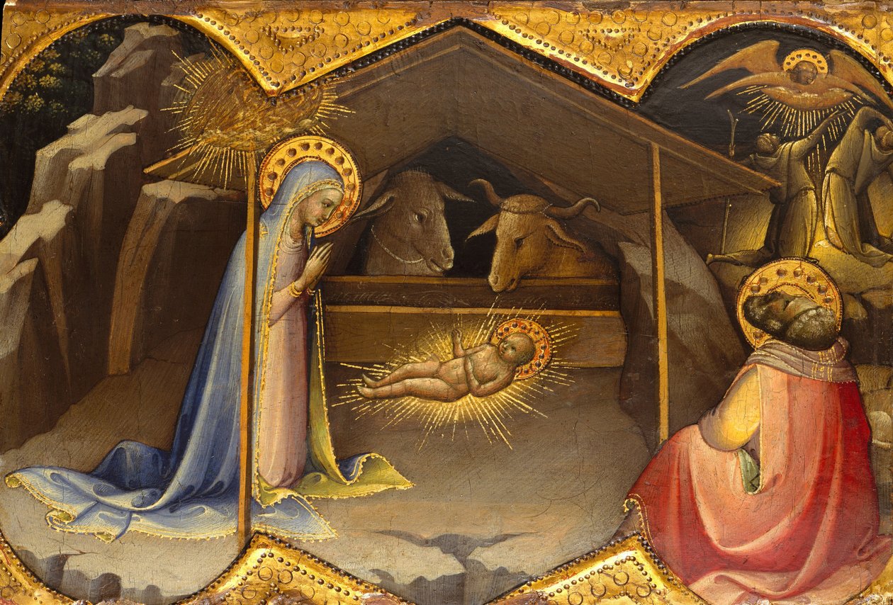 De geboorte, 1406-10 door Lorenzo Monaco