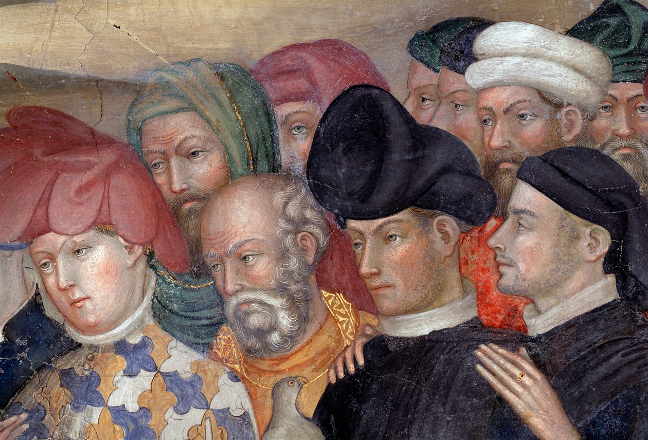 Johannes de Doper doopt Jezus (detail) door Lorenzo Salimbeni