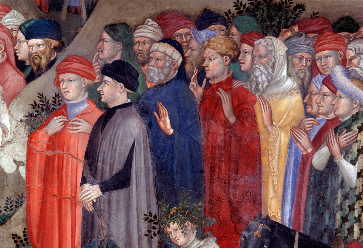 Sint Jan de Doper doopt de menigte in de Jordaan (detail) door Lorenzo Salimbeni