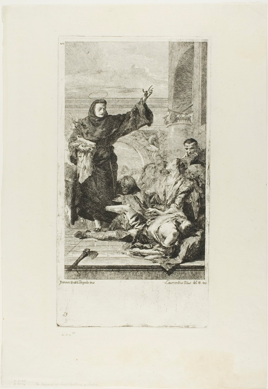 Het Wonder van Sint Antonius van Padua door Lorenzo Tiepolo