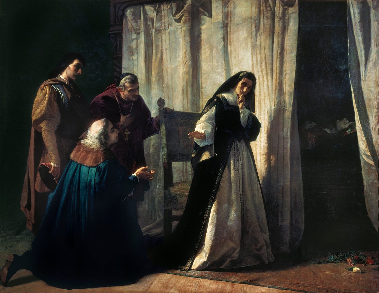 Koningin Johanna I, ook wel Johanna de Waanzinnige (Juana la Loca) (1479-1555) door Lorenzo Valles