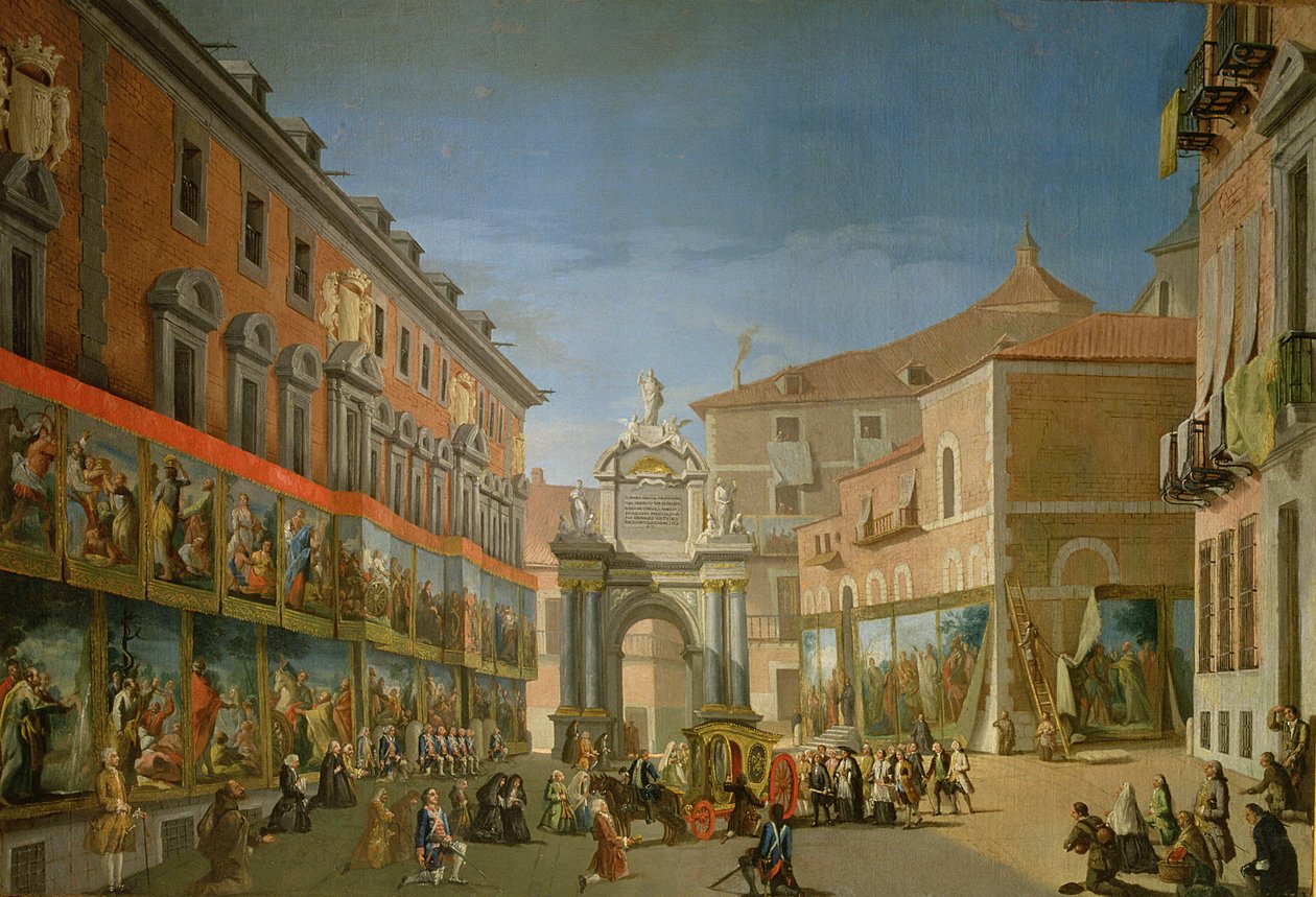 De Triomfboog van St. Mary in de Hoofdstraat van Madrid door Lorenzo de Quiros