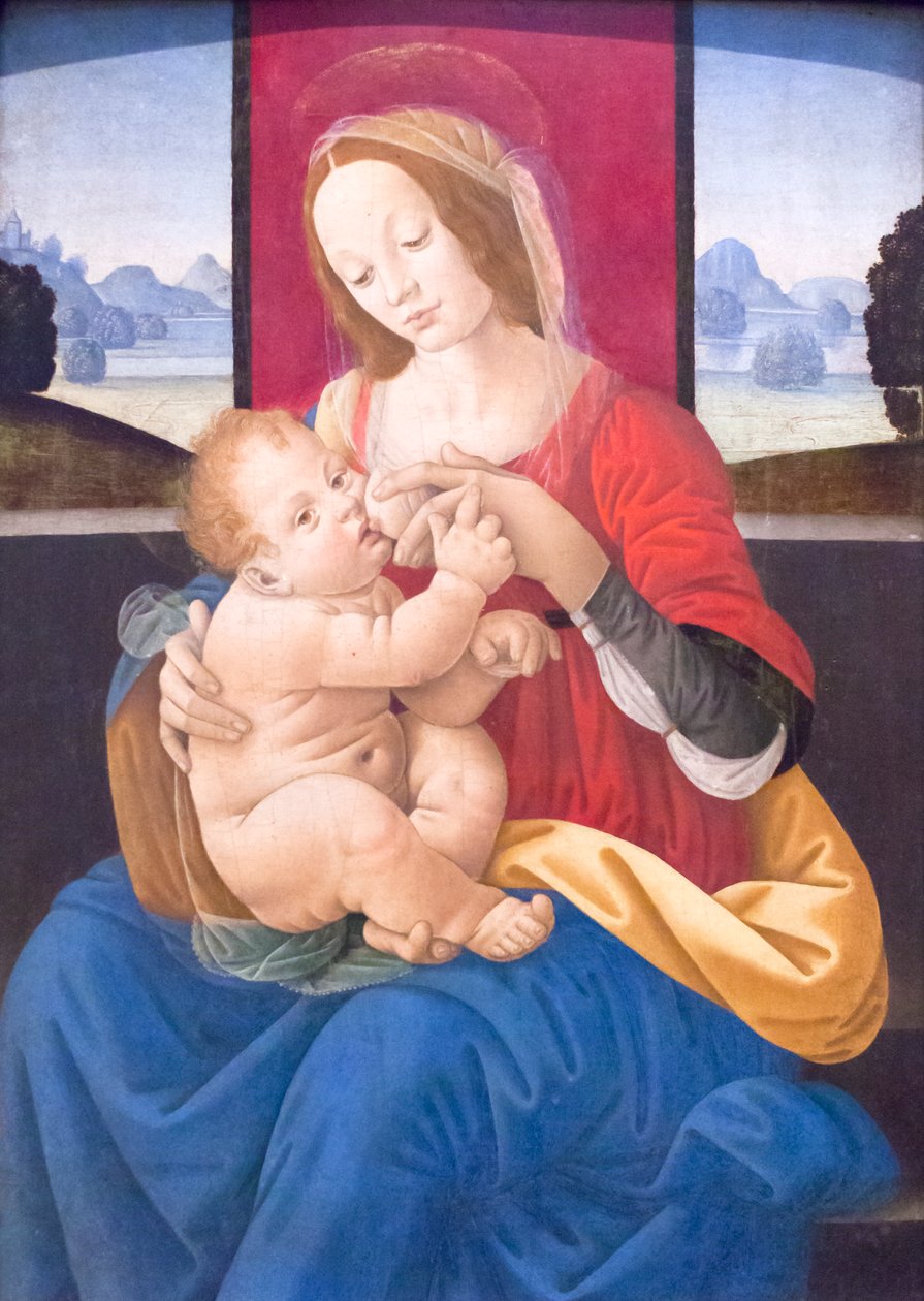 Madonna met Kind door Lorenzo di Credi