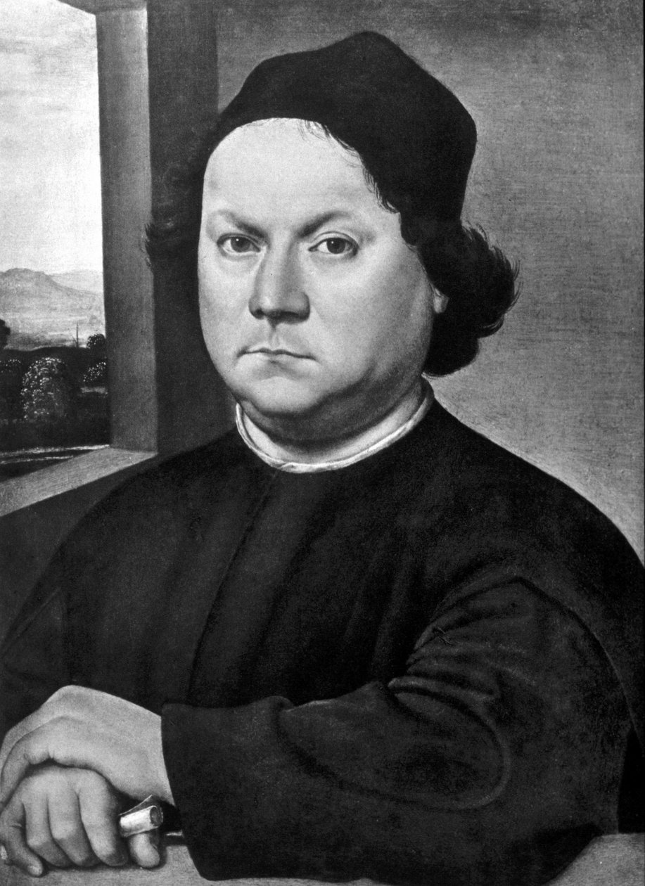 Portret van Andrea del Verrocchio door Lorenzo di Credi (ca. 1485, Uffizi, Florence) door Lorenzo di Credi