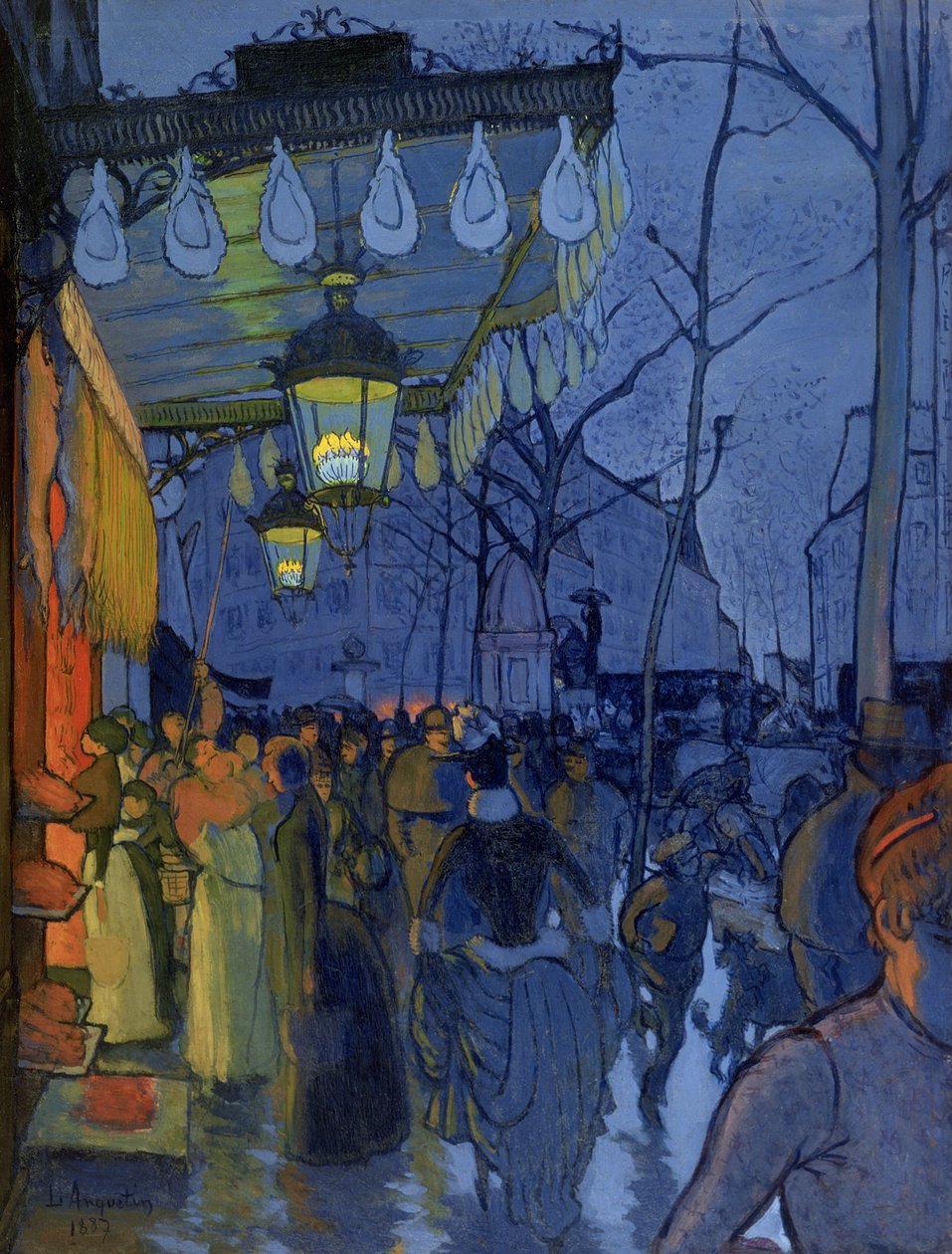 Straatscène, om vijf uur in de middag, 1887 door Louis Anquetin